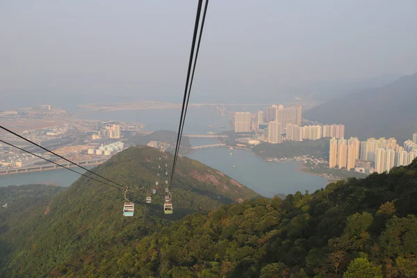 23 nov. 2019 Téléphérique Ngong Ping, Hong Kong, heure locale — Photo