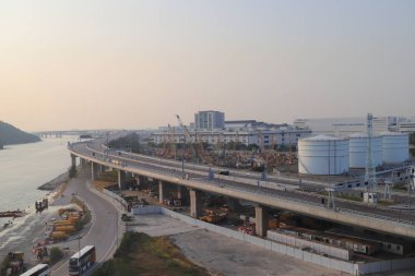 23 Kasım 2019, Hong Kong Zhuhai Macau Köprüsü manzaralı. 