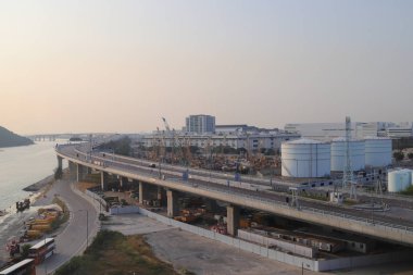 23 Kasım 2019, Hong Kong Zhuhai Macau Köprüsü manzaralı. 