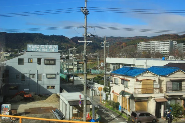 De kyoto Country kant van de trein bewegende uitzicht — Stockfoto
