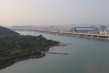 23 Kasım 2019, Hong Kong Zhuhai Macau Köprüsü manzaralı. 