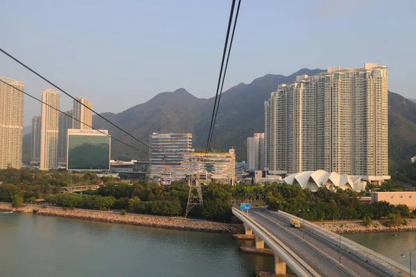 Cable car to Giant Buddha statue at Ngong Ping,Hong Kong 23 Nov — 스톡 사진