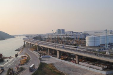 23 Kasım 2019, Hong Kong Zhuhai Macau Köprüsü manzaralı. 