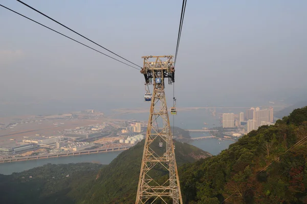 23 Nov 2019 Ngong Ping Cable Car, Hong Kong at day — 스톡 사진