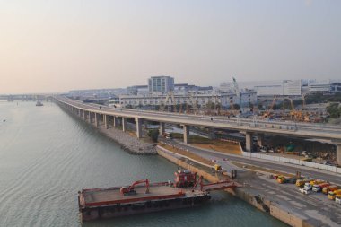 23 Kasım 2019, Hong Kong Zhuhai Macau Köprüsü manzaralı. 