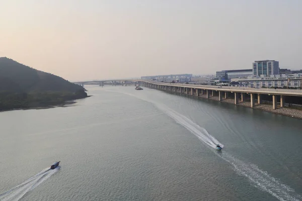 23 nov 2019 uitzicht op Hong Kong Zhuhai Macau Bridge — Stockfoto