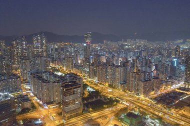 1 Aralık 2019 Hong Kong 'daki Kowloon şehri manzarası.