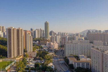 8 Aralık 2019 Hong Kong 'daki Kowloon manzarası 