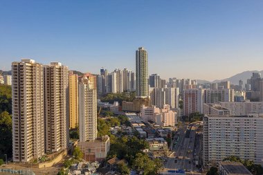 8 Aralık 2019 Hong Kong 'daki Kowloon manzarası 