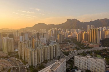 8 Aralık 2019 Hong Kong Gün batımı, Wong Tai Sin