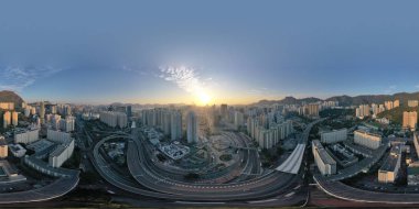 8 Aralık 2019 Kowloon Side 'dan Hong Kong Manzarası