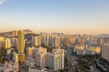 8 Aralık 2019 Kwun Tong, Hong Kong 'un en iyi manzarası.