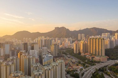 8 Aralık 2019 Hong Kong Gün batımı, Wong Tai Sin