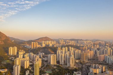 8 Aralık 2019 Kwun Tong, Hong Kong 'un en iyi manzarası.