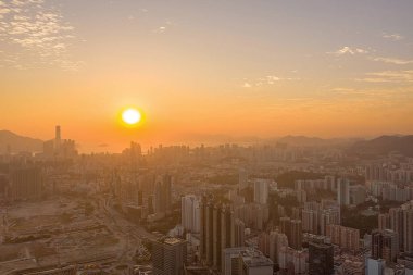 8 Aralık 2019 Hong Kong 'un en iyi kowloon manzarası.