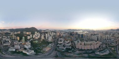 8 Aralık 2019 Kowloon Side 'dan Hong Kong Manzarası