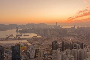8 Aralık 2019 Hong Kong 'un en iyi kowloon manzarası.