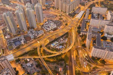 8 Aralık 2019 Hong Kong 'daki Kowloon manzarası 