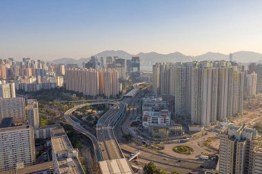 8 Aralık 2019 Kwun Tong, Hong Kong hava görüntüsü