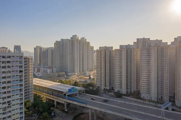 8 Dezembro 2019 Vista aérea de Kwun Tong, cidade de Hong Kong — Fotografia de Stock