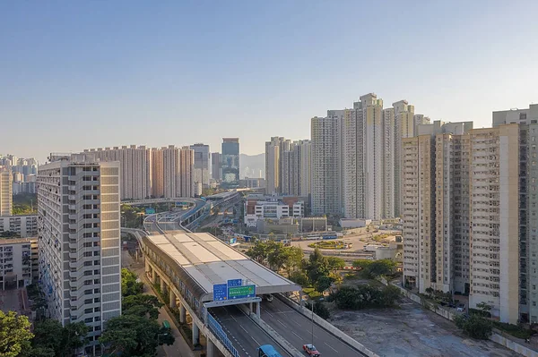 8 Dezembro 2019 Vista aérea de Kwun Tong, cidade de Hong Kong — Fotografia de Stock