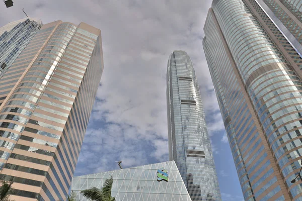 9. prosince 2019 image moderních kancelářských budov ve středním Hongkongu — Stock fotografie