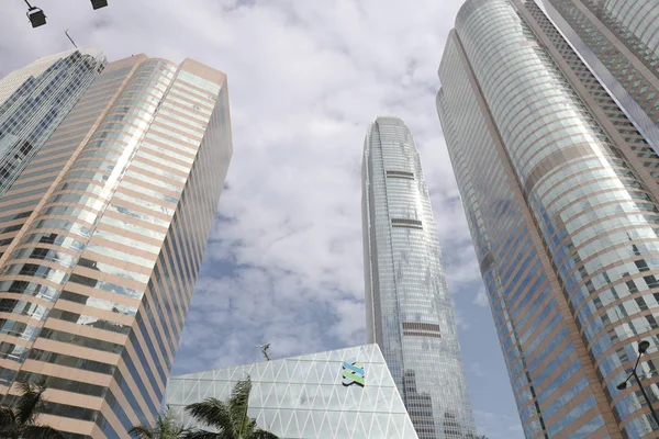 9 dec 2019 beeld van moderne kantoorgebouwen in centraal Hongkong — Stockfoto
