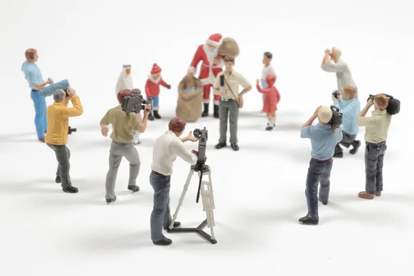 Marcador de filme de Papai Noel Figura Cerâmica Natal — Fotografia de Stock