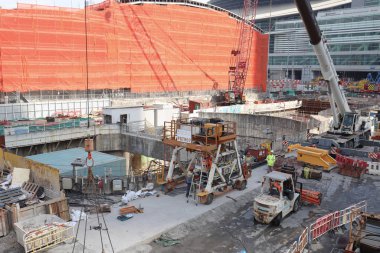 9 Aralık 2019. Hong Kong 'da inşaat halinde. 