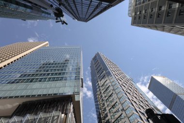 9 Aralık 2019 Orta Hon 'daki modern ofis binalarının görüntüsü