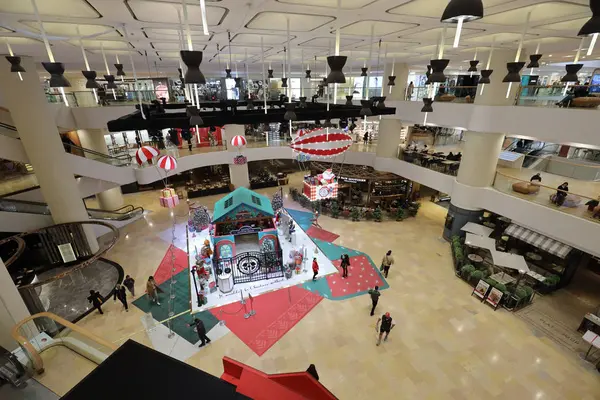 2019. december 9. Karácsony a hong kong bevásárlóközpontban — Stock Fotó