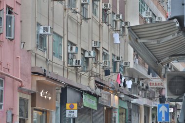 25 Aralık 2019 Sai Ying Pun Hong Kong 'daki Tong Lau.