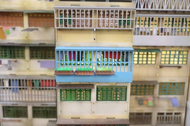 Hong Kong 'un Kowloon şehrindeki yapı taşlarının ölçeği