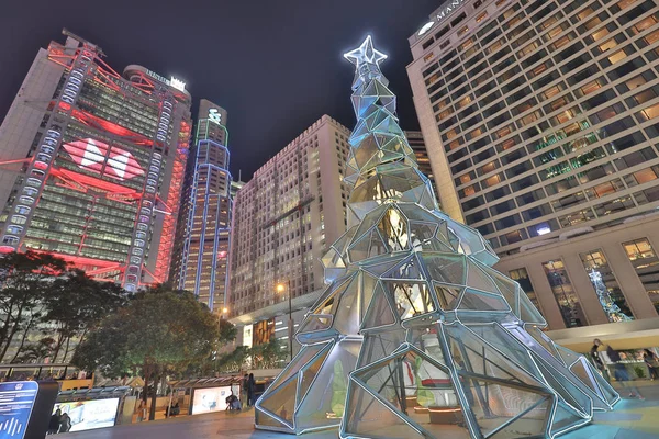 27 Dezembro 2019 Árvore de Natal no distrito central de Hong Kong , — Fotografia de Stock