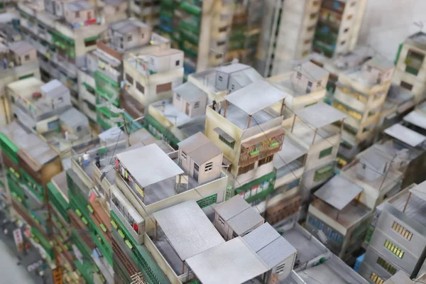 Scale of building block in kowloon city of Hong Kong — Stockfoto