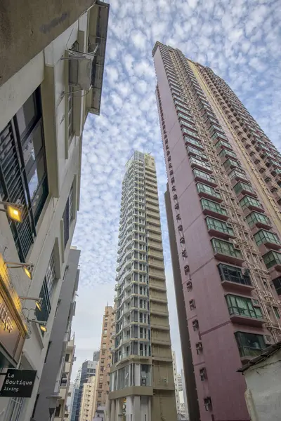 5 Jan 2020 um edifícios residenciais no nível médio hk — Fotografia de Stock