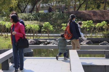 Hang Hau Man Kuk Lane Parkı, Hong Kong 27 Ocak 2020 