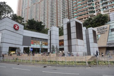 2 Şubat 2020 Hang Hau Mtr istasyonunun önündeki yoğun alan.