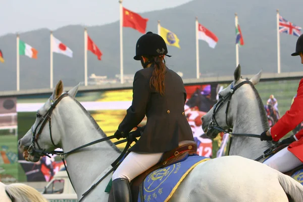 14 2008 년 12 월 14 일 케세이 퍼시픽 홍콩 국제 경마 대회. — 스톡 사진