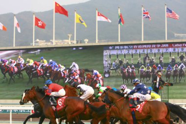 14 Aralık 2008 Cathay Pasifik Hong Kong Uluslararası At Yarışları.