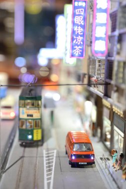 11 Şubat 2020 Eski Hong Kong 'da ölçülen Mini Marklar ve Mini rakamlar
