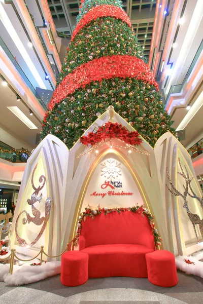 Festive Christmas Hong Kong Shopping Mall Dec 2008 — Stock Photo, Image