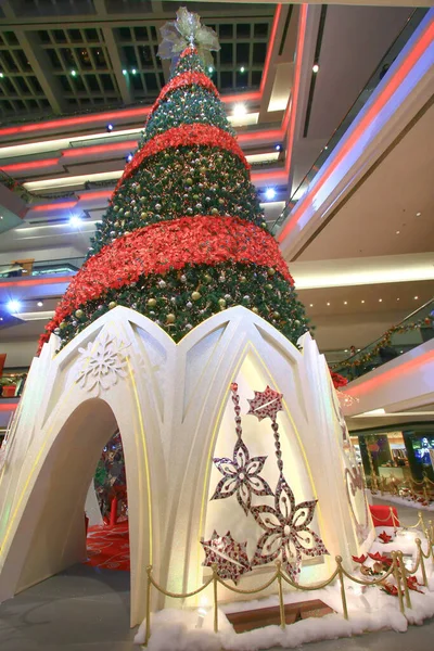Een Feestelijke Kerst Hong Kong Winkelcentrum Dec 2008 — Stockfoto
