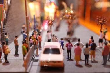 11 Şubat 2020 Sonbahar Festivali sırasında Ateş Ejderhası Dansı modelinin ölçeği