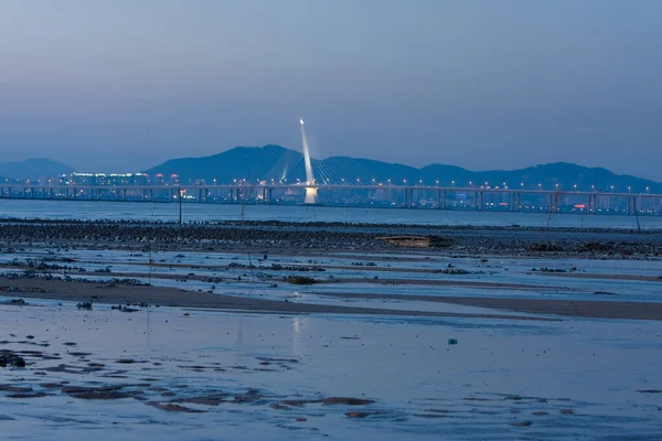 Juni 2008 Zon Ondergegaan Het Pak Nai Wetland Gebied Hong — Stockfoto