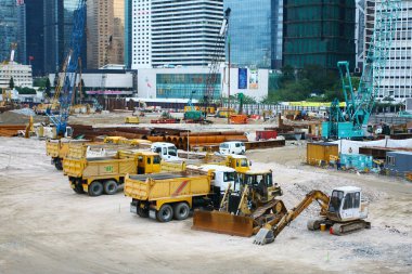18 Ekim 2008 'de Merkez Hong Kong' da bir Construsction Sitesi 