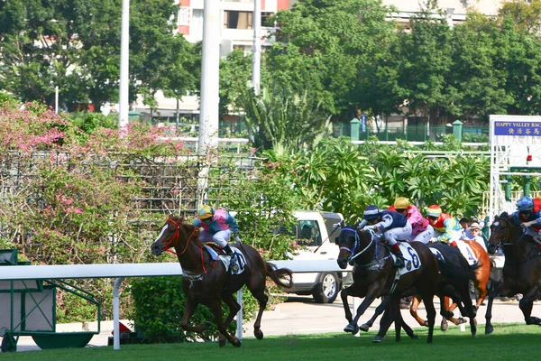 Jocking Och Hästkapplöpning Sport Shatin Hong Kong Oktober 2008 — Stockfoto