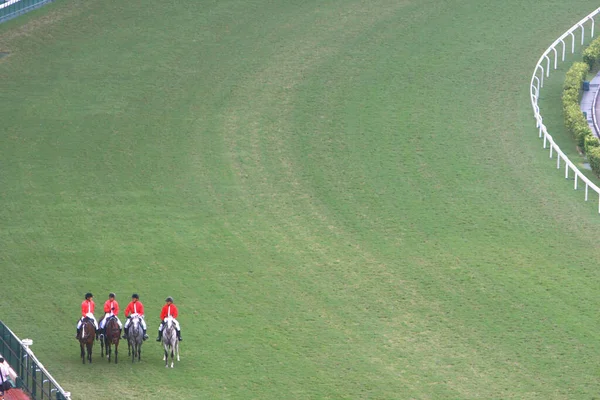 Corridas Cavalos Shatian Campo Corrida Hongkong Clube Jóquei Out 2008 — Fotografia de Stock