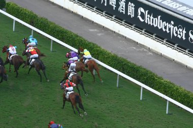 19 Ekim 2008 At yarışı HK 'de popüler bir spordur. HK 'deki Happy Valley yerleşim bölgesi.