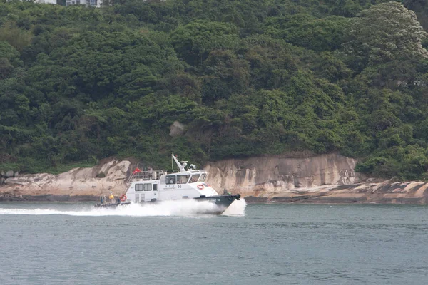 Patrouille Des Patrouilles Police Maritime Hong Kong Avril 2008 — Photo